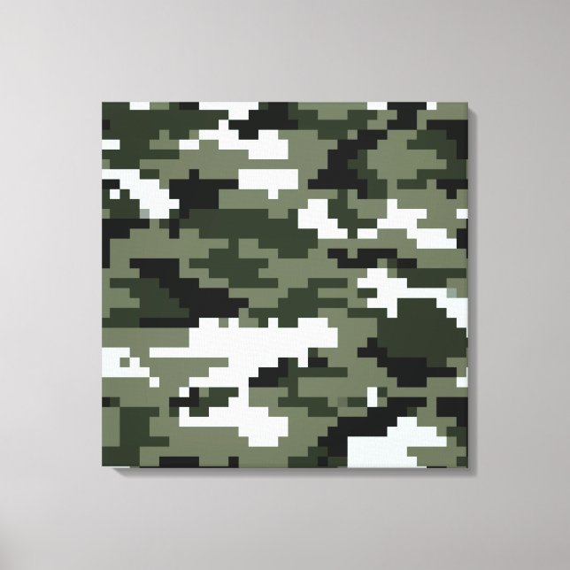 Impressão Em Tela Camuflagem urbana digital de 8 bits/Camo (Frente)