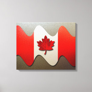 Impressão Em Tela Canada Flag-Chrome por Shirley Taylor