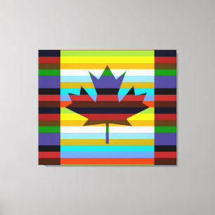 Impressão Em Tela Canadá Maple Leaf Pop Art