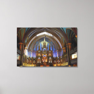Impressão Em Tela Canadá, Quebec, Montreal. Interior do Notre 2