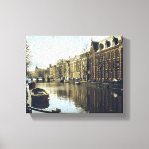 Impressão Em Tela Canal de Amsterdã