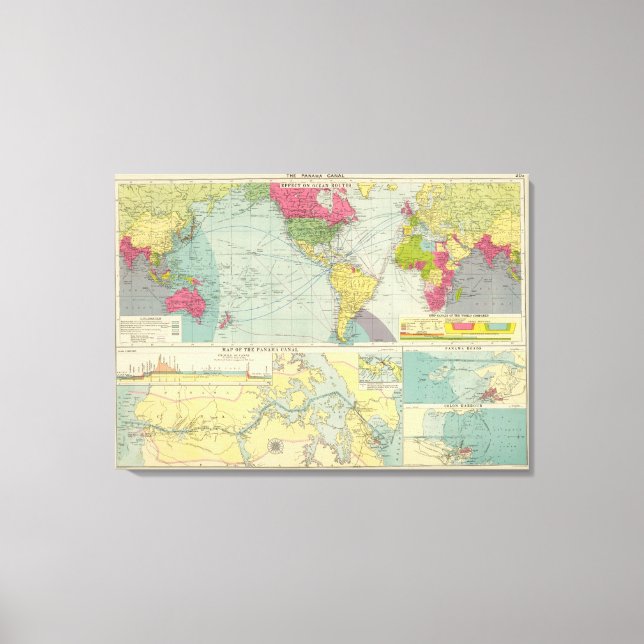 Impressão Em Tela Canal do Panamá (Frente)