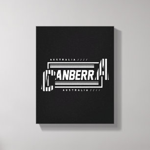 Impressão Em Tela Canberra Austrália Design de Tipografia Minimalist