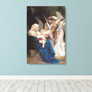 Impressão Em Tela Canção dos Anjos (1881) por Bouguereau