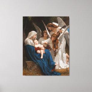 Impressão Em Tela Canção dos Anjos por William-Adolphe Bouguereau