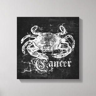 Impressão Em Tela Cancer Zodiac Vintage