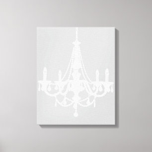 Impressão Em Tela Candelabro branco e cinzento chique