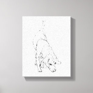 Impressão Em Tela Caneca Beagle – Cachorro Desenhado à Mão com Tinta