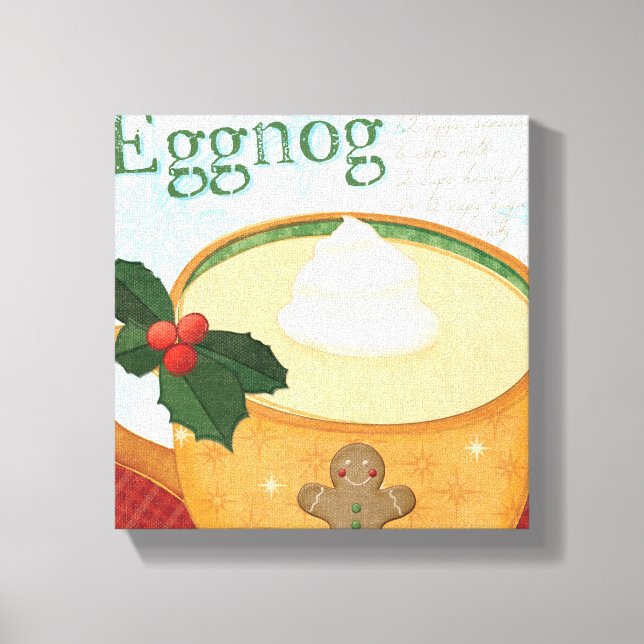 Impressão Em Tela Caneca de Natal com Eggnog (Frente)