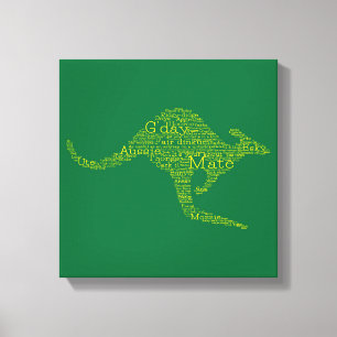 Impressão Em Tela Canguru feito de gíria australiana