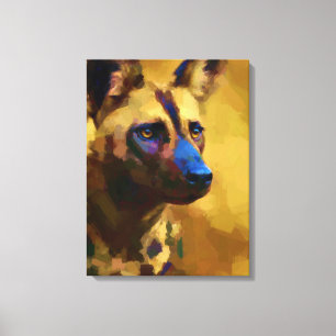 Impressão Em Tela Canino Africano Selvagem de Cães Selvagens