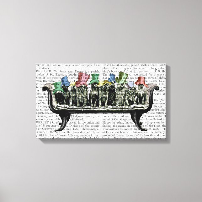 Impressão Em Tela Caninos em Sofa (Frente)