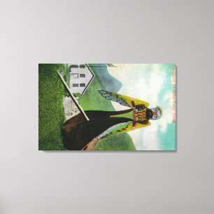 Impressão Em Tela Canoa indiana com o governante sem poder em