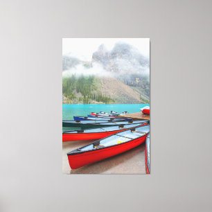 Impressão Em Tela Canoas no lago Moraine