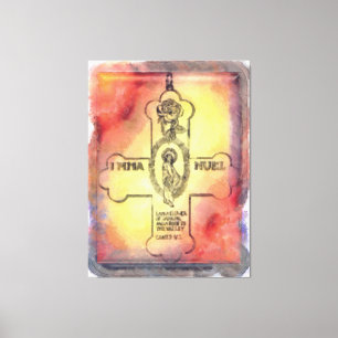 Impressão Em Tela Canon Legendas Rosicruciano Emblem