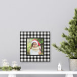 Impressão Em Tela Canv de Fotografia de Natal da Xadrez de Buffalo N<br><div class="desc">Esta canvas de arte de Natal estilo fazenda apresenta um espaço de fotos de família quadrado personalizado, formado por um cheque de búfalo preto e branco / fundo com padrão de xadrez. Dica da foto: recorte sua foto em forma quadrada antes de carregar. Crédito da fotografia: Duas Fotografias de Peixe...</div>