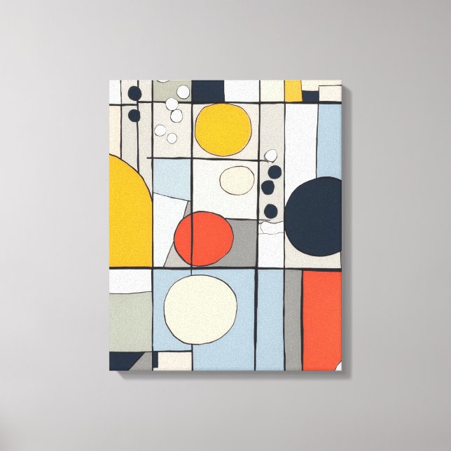 Impressão Em Tela "canvas ao estilo Mondrian art 2" (Frente)