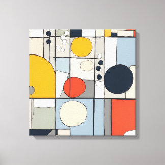 Impressão Em Tela "canvas ao estilo Mondrian art 2"
