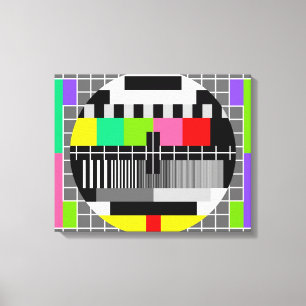 Impressão Em Tela "Canvas da televisão retro"