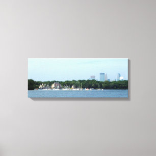 Impressão Em Tela CANVAS: Lago Harriet & Minneapolis Skyline_