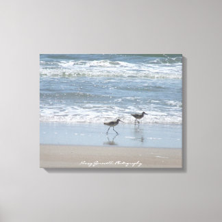 Impressão Em Tela Canvas:Sandpipers na Praia - Topsail Island NC