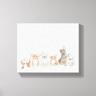 Impressão Em Tela Canvavs bonitos dos filhotes de cachorro