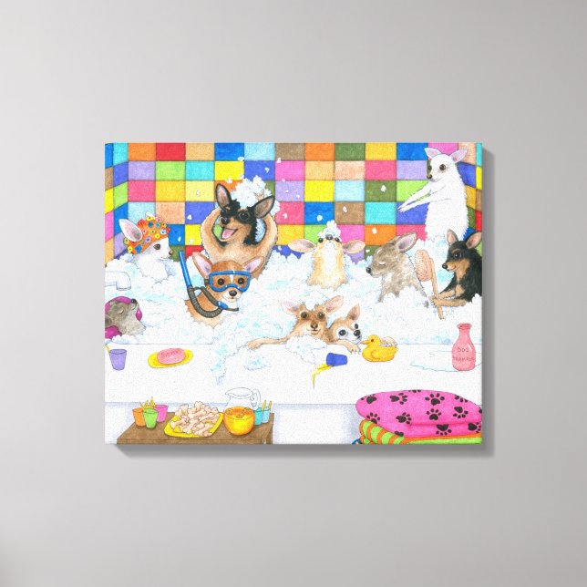 Impressão Em Tela Cão 121 Chihuahua (Frente)