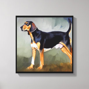 Impressão Em Tela Cão Black and Tan Virginia Foxhound