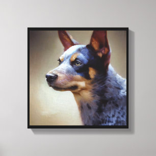 Impressão Em Tela Cão Blue Heeler