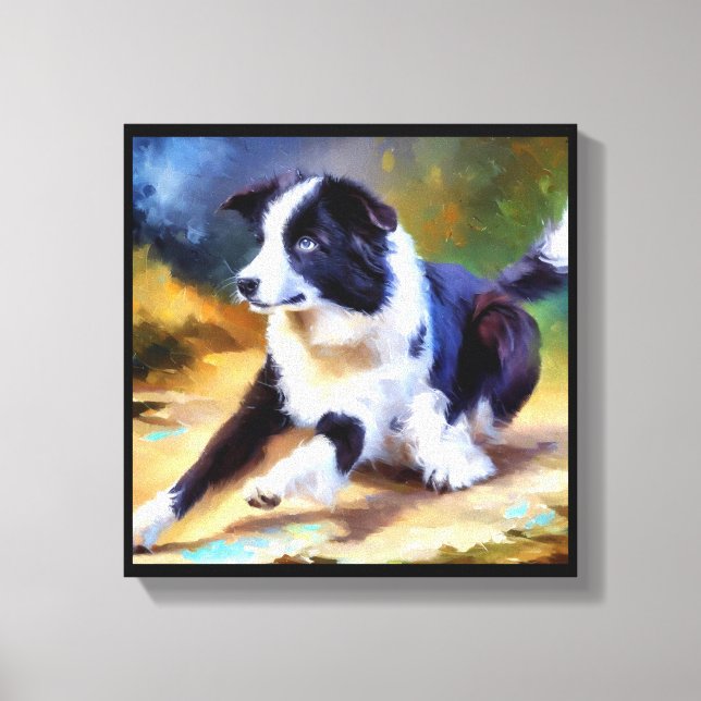 Impressão Em Tela Cão Border Collie (Frente)
