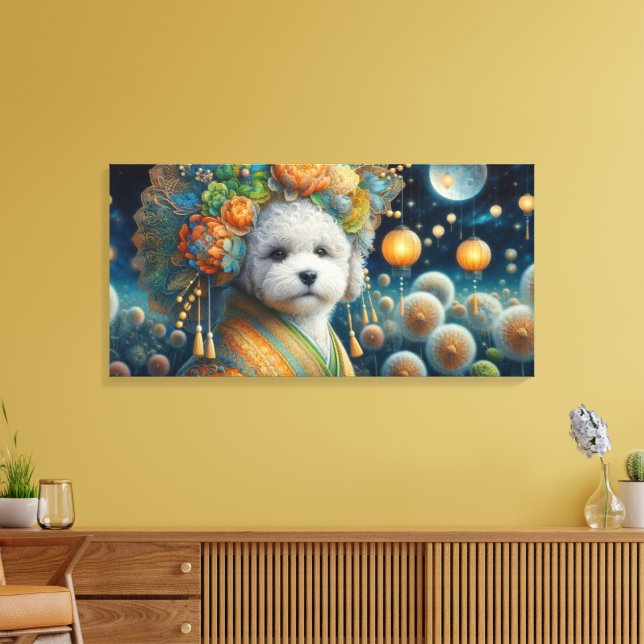 Impressão Em Tela Cão de Bolonha (Insitu(Sala de estar))