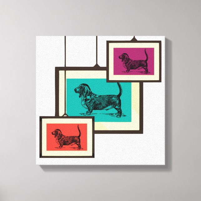 Impressão Em Tela Cão de caça do basset (Frente)