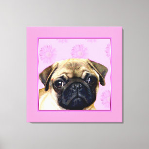 Impressão Em Tela Cão do Pug