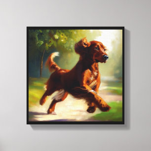 Impressão Em Tela Cão Setter Irlandês