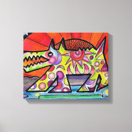 Impressão Em Tela Cão Sol nº 1