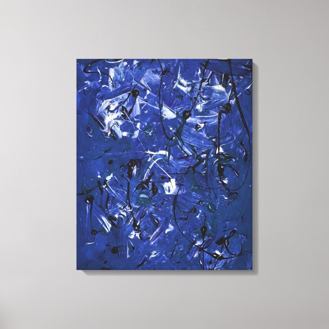 Impressão Em Tela Caos Azul (Frente)