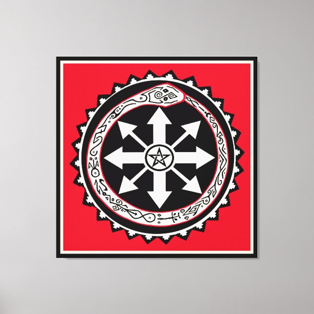 Impressão Em Tela Caos com Cobra de Ouroburos (Frente)