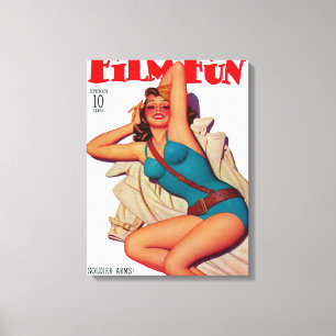 Impressão Em Tela Capa de revista 10 do divertimento do filme