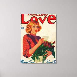 Impressão Em Tela Capa de revista de excitação do amor