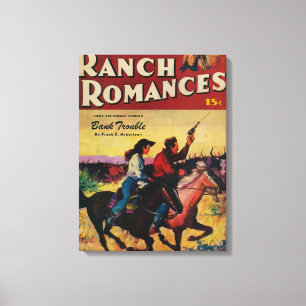 Impressão Em Tela Capa de revista dos romances do rancho