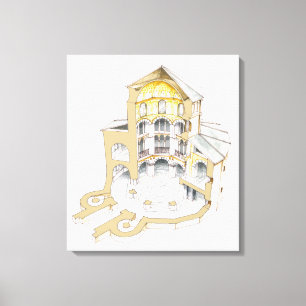 Impressão Em Tela Capela de Palatine. Aix-la-Chapelle. Alemanha