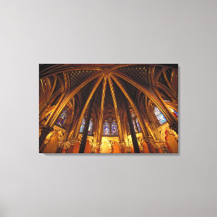 Impressão Em Tela Capela inferior da La Sainte-Chapelle, Paris,