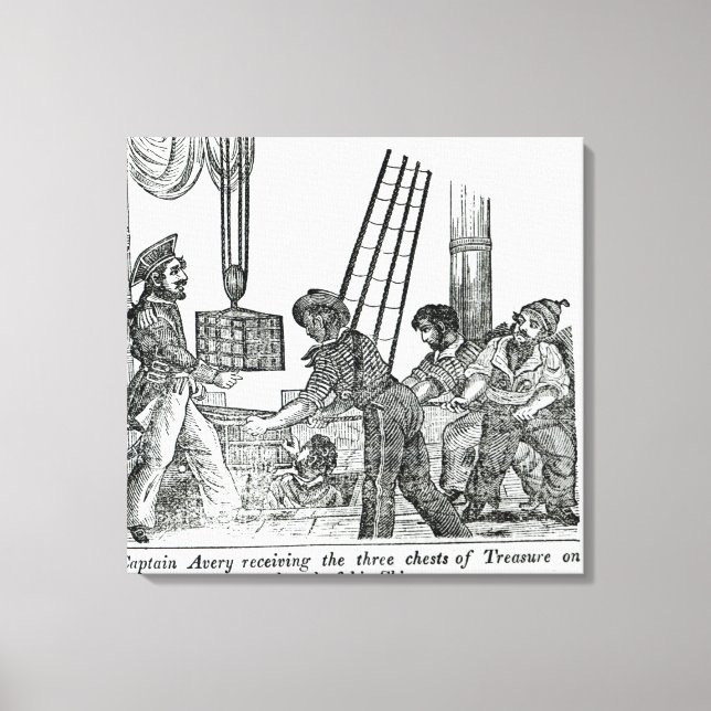 Impressão Em Tela Capitão Avery recebendo três corpos de tesouro (Frente)