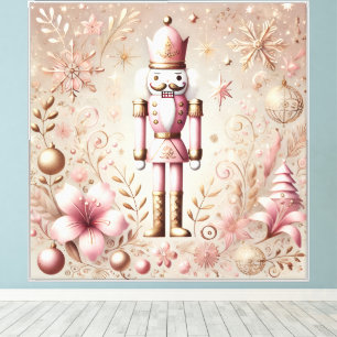 Impressão Em Tela Caprichoso Elegante Noivo de Pastel Rosa e Dourado