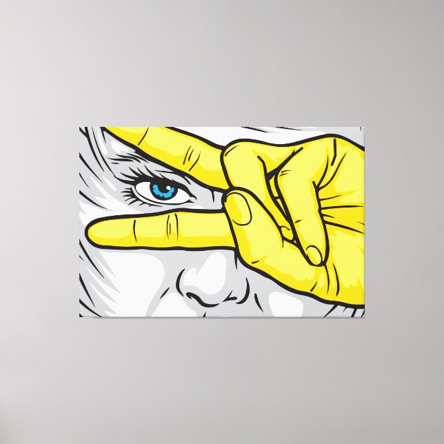 Impressão Em Tela Capturando a beleza através de rostos, mãos e olho (Frente)