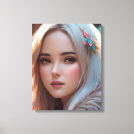 Impressão Em Tela Cara adorável