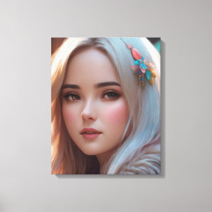 Impressão Em Tela Cara adorável
