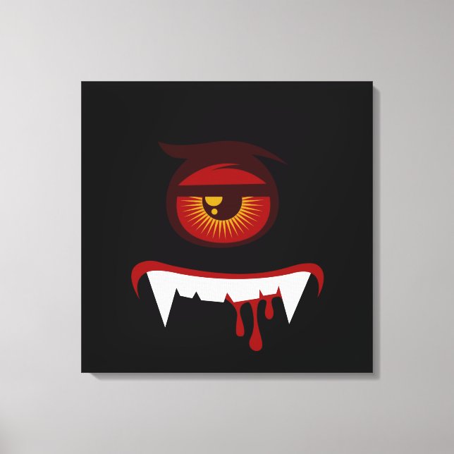 Impressão Em Tela Cara de monstro de sangue cômodo (Frente)