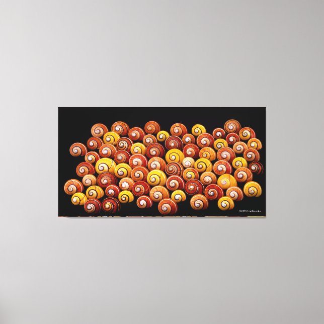 Impressão Em Tela Caracóis de Árvore Cubana (Frente)