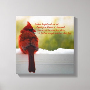 Impressão Em Tela Cardeal com o visitante do poema 12" do céu X12 "